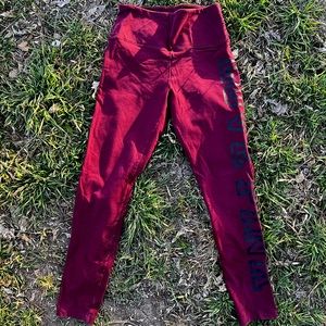 victoria secret maroon leggings